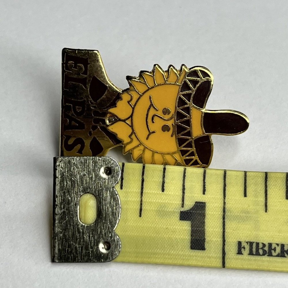 El Paso Texas Sun Sombrero Lapel Hat Pin - Picture 4 of 5